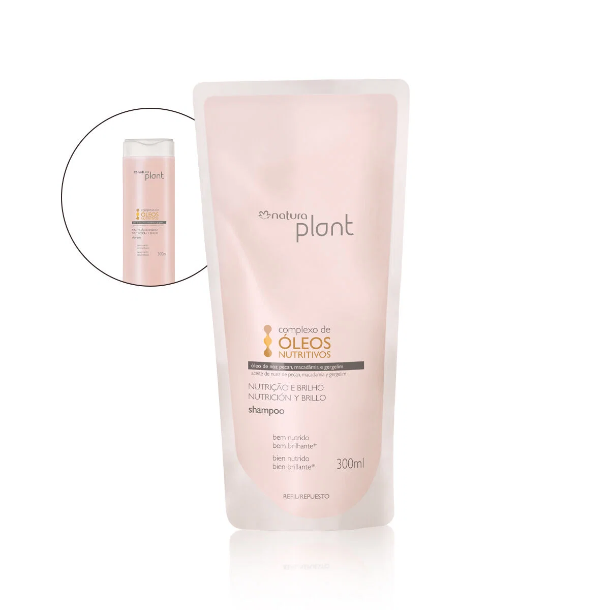 Refil Shampoo Nutrição e Brilho 300 ml