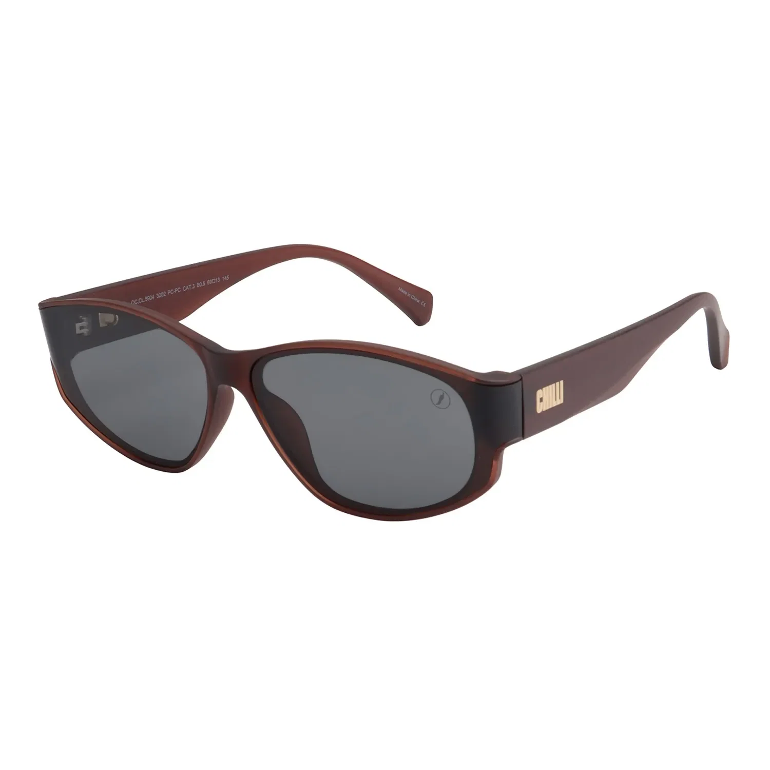 Óculos de Sol Feminino Bended Lenses Redondo Marrom — imagem 1
