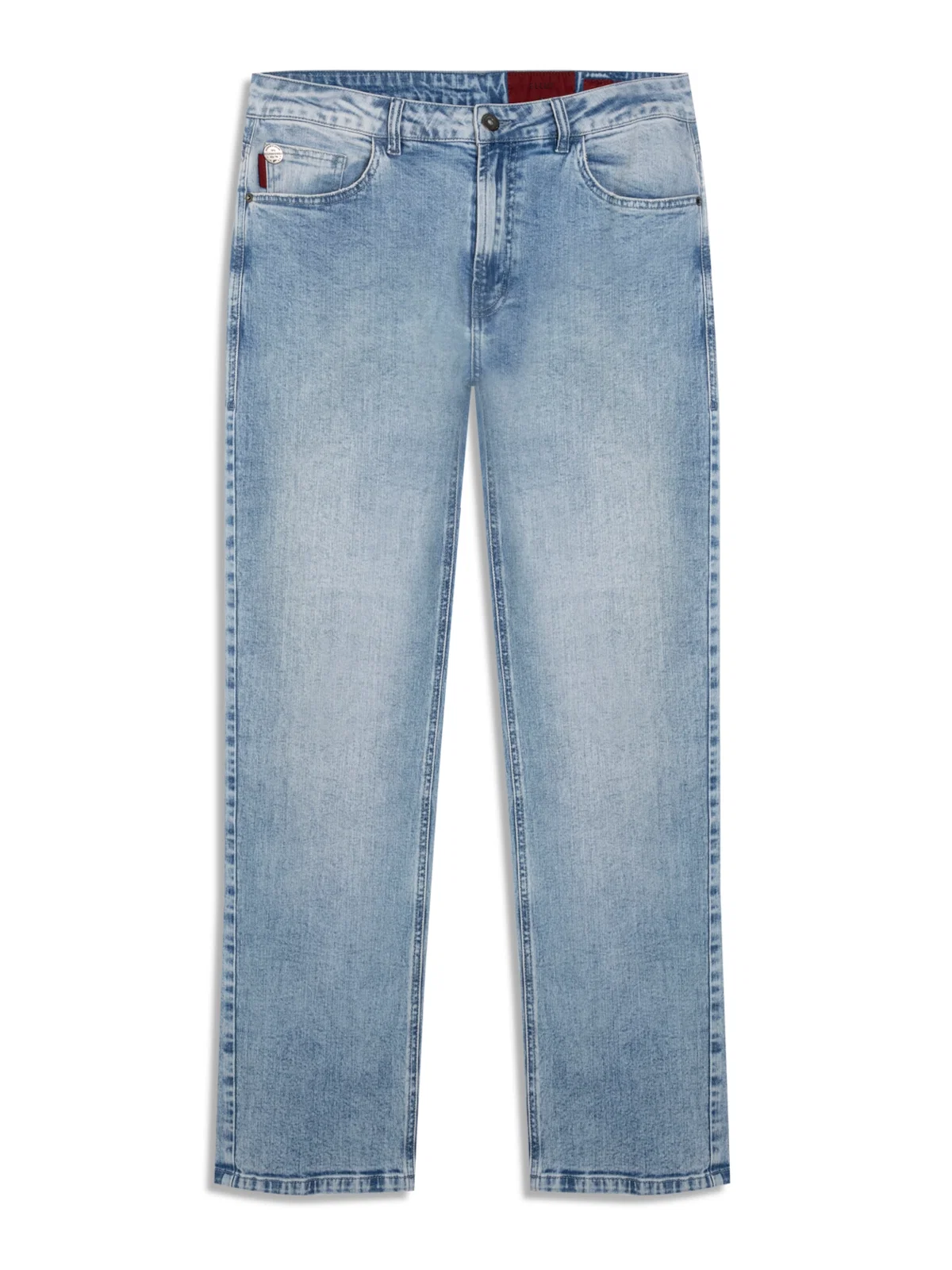 Calça Jeans Stretch Filigrana Lav. Claro C/ Sky — imagem 1