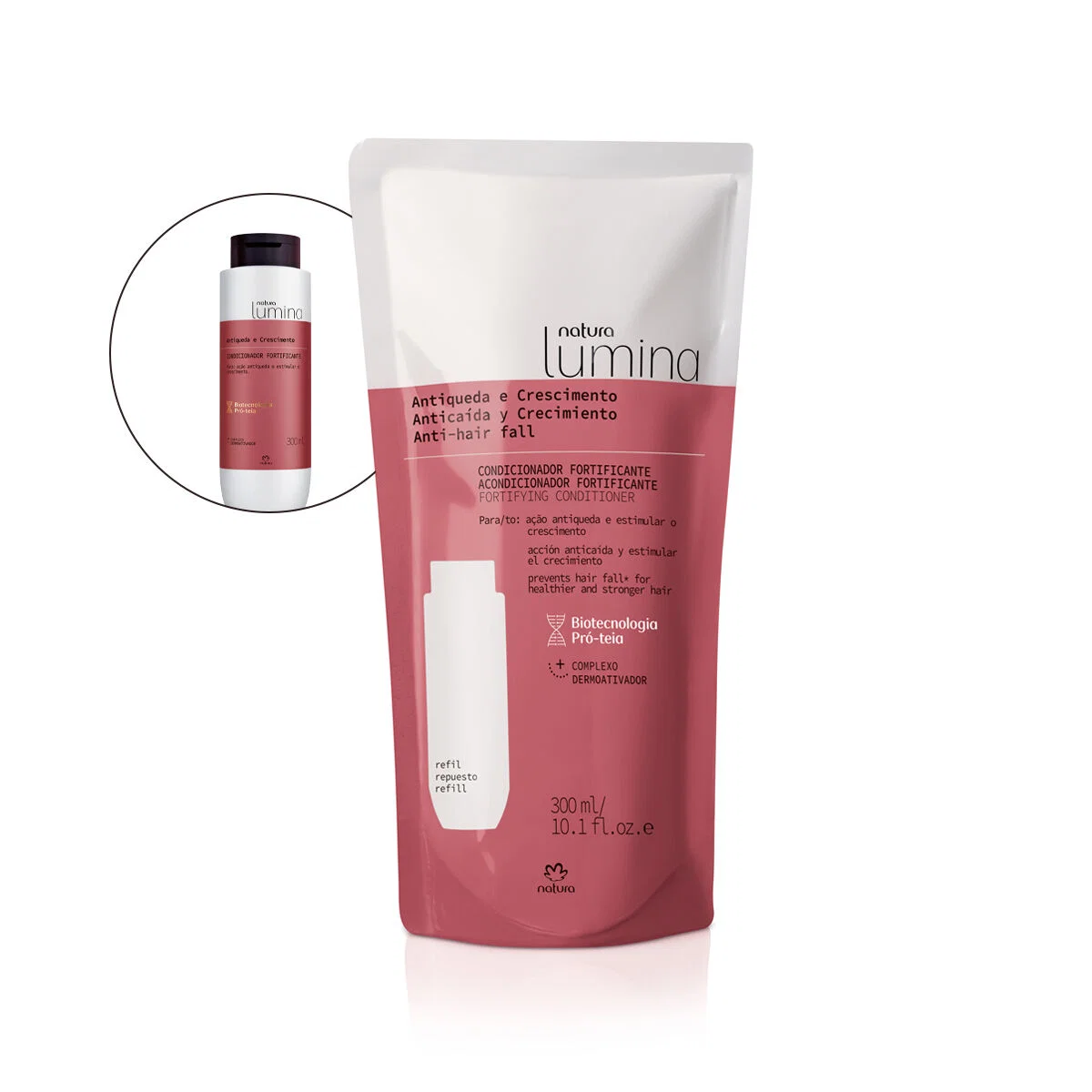Refil Condicionador Fortificante para Antiqueda e Crescimento Lumina 300 ml