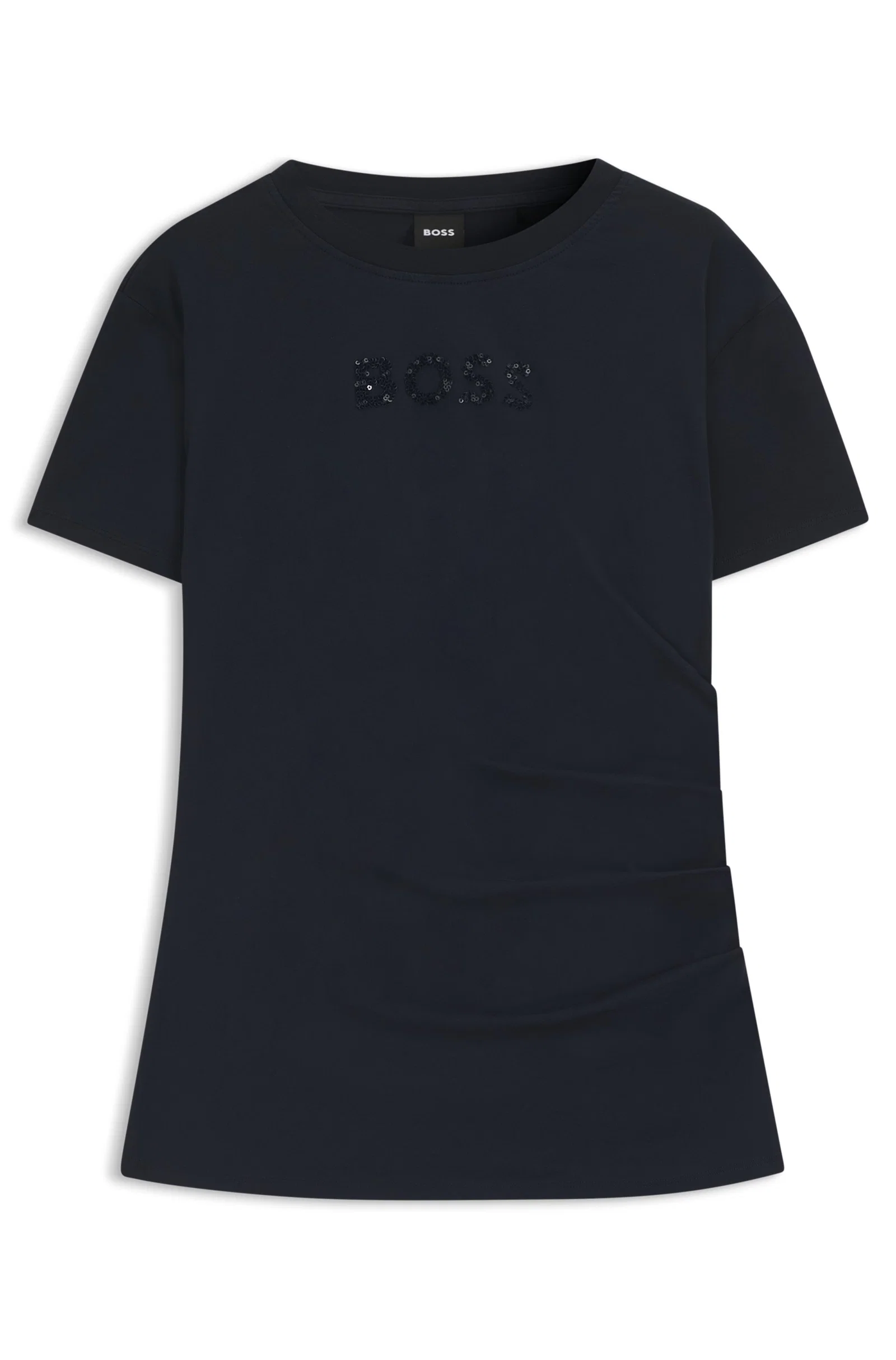 Camiseta Slim Em Algodão Mercerizado Com Logo — imagem 1