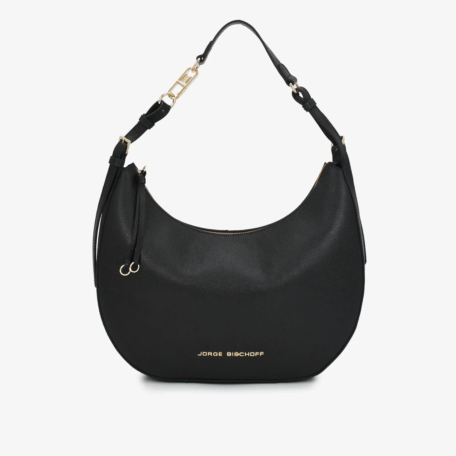 Bolsa Hobo Preto Couro