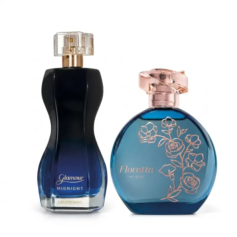 Combo Glamour Midnight Desodorante Colônia 75ml + Floratta My Blue Desodorante Colônia 75ml