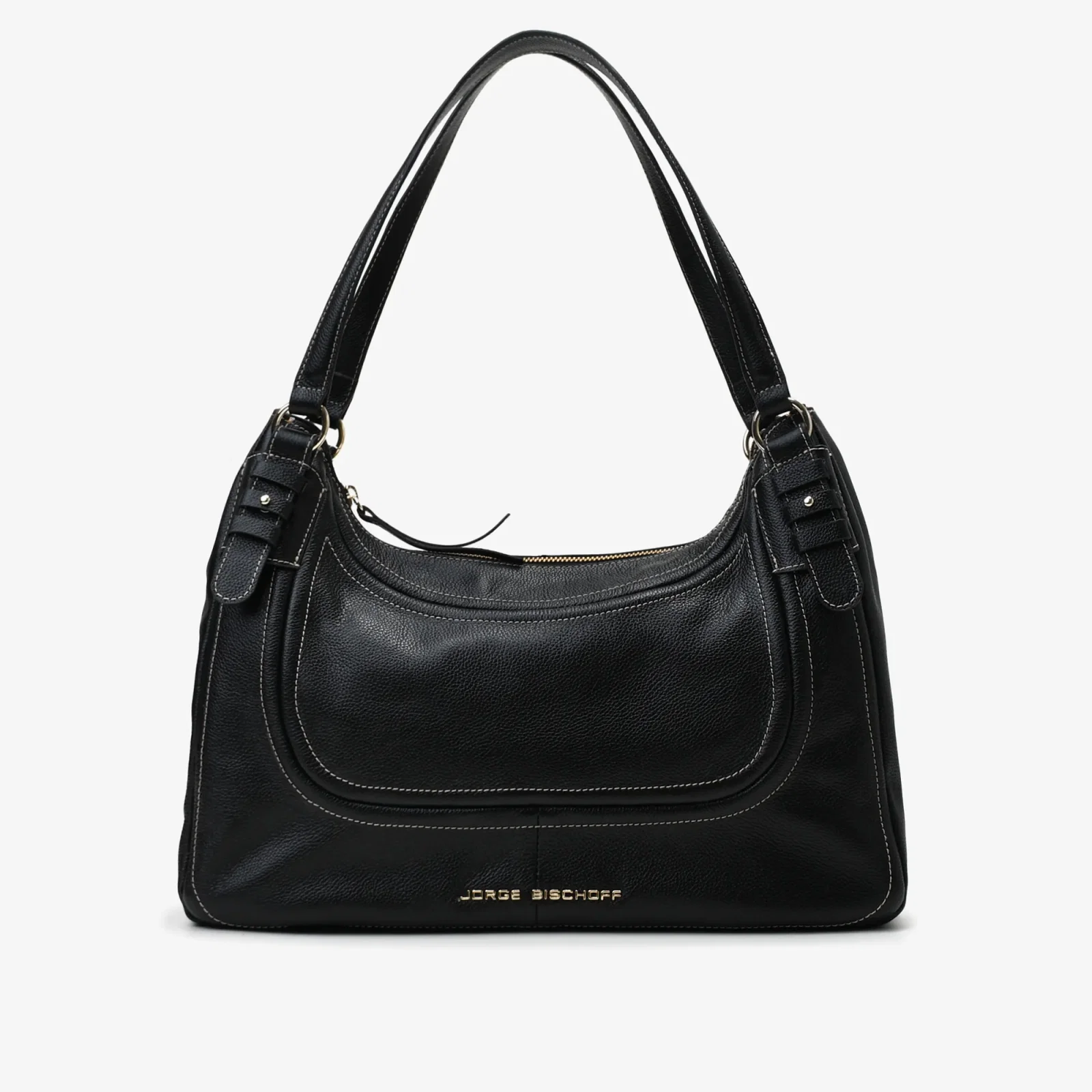 Bolsa Hobo Preto Couro