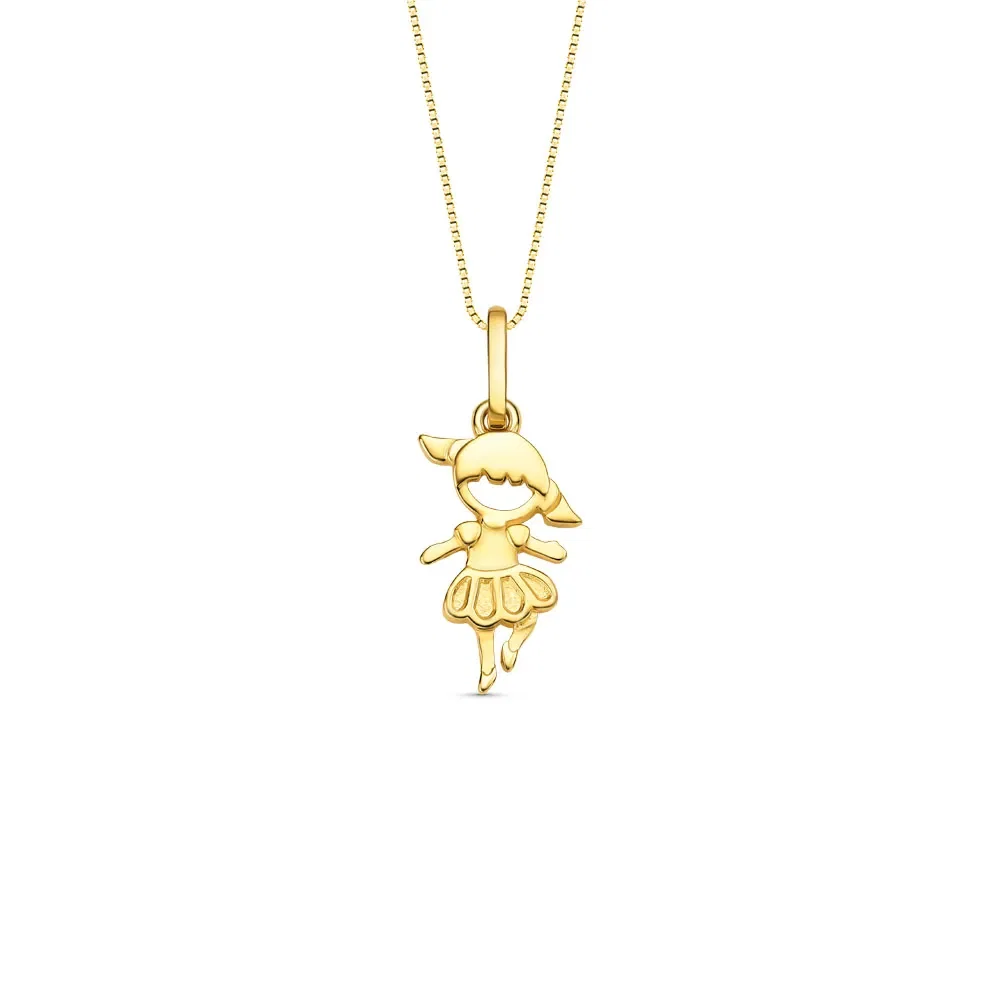 Pingente Bailarina em Ouro Amarelo 18k, 14mm — imagem 1