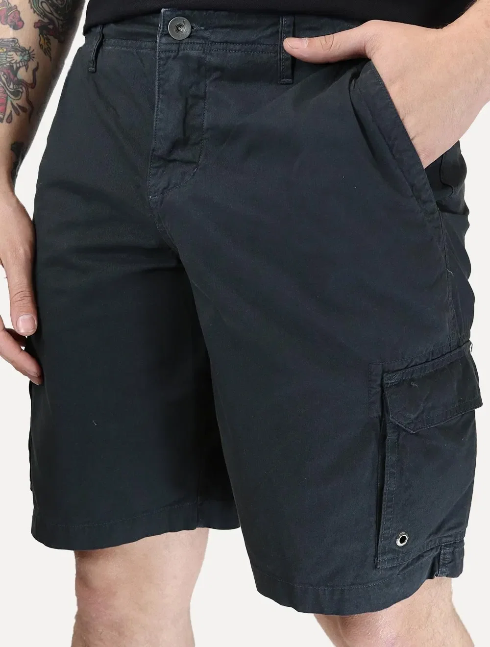 Bermuda Reserva Masculina Sarja Cargo Azul Marinho