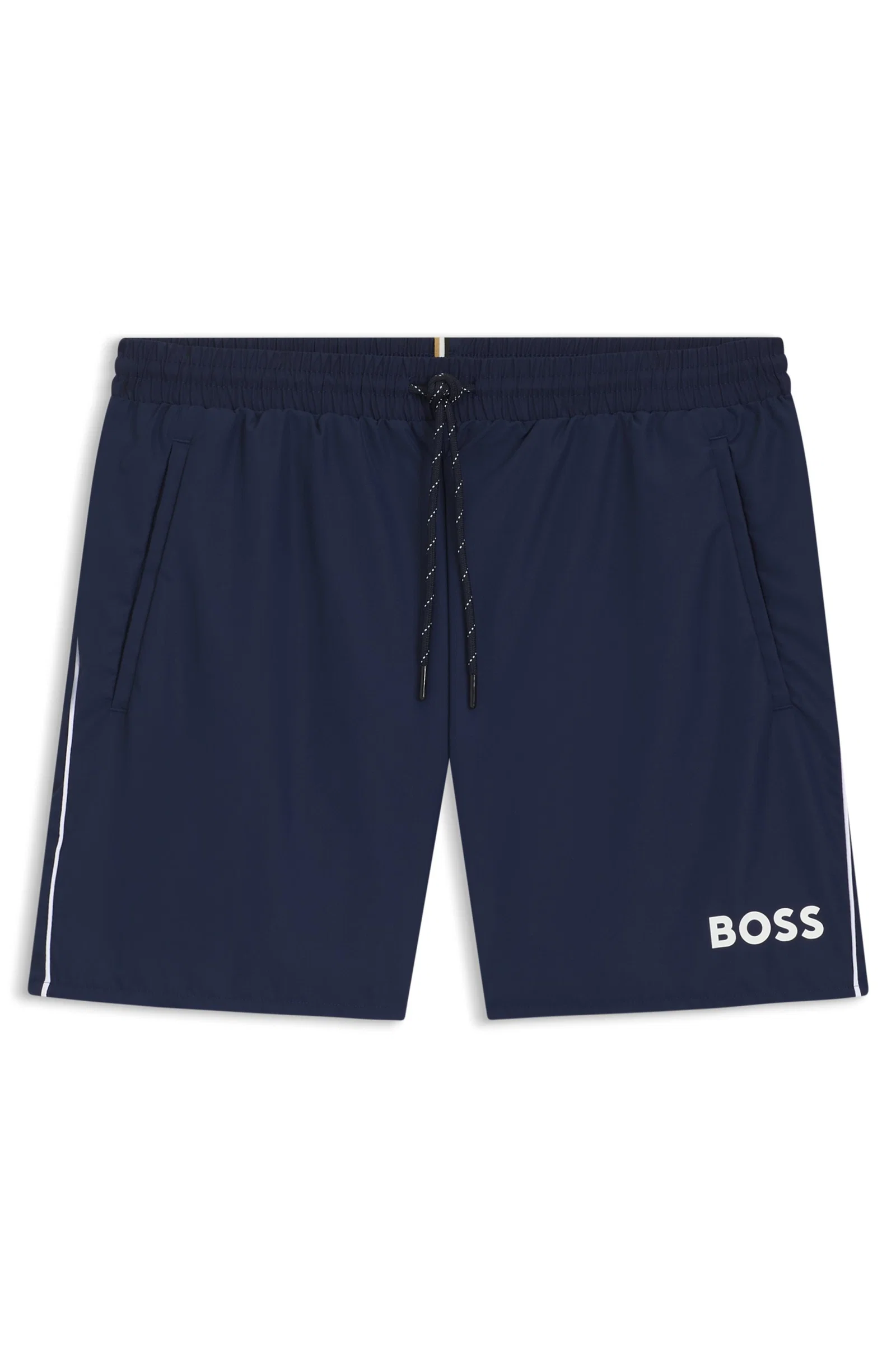 Shorts De Banho De Secagem Rápida Com Detalhes Contrastantes