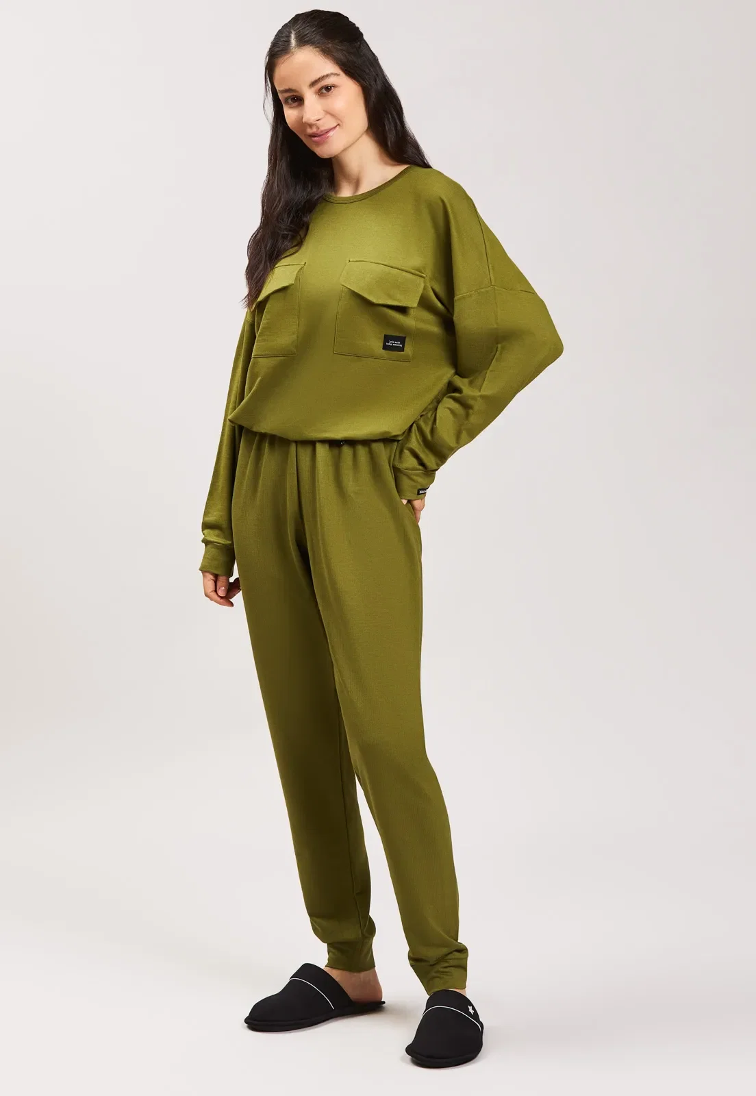 Pijama Longo Com Calça Viscose Cotton Baunilha