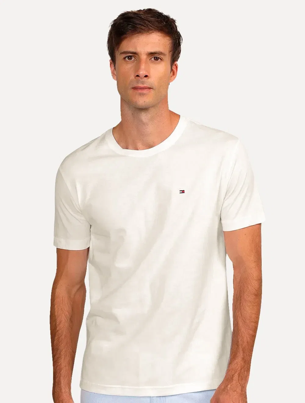 Camiseta Tommy Hilfiger Masculina Essential Cotton Branca — imagem 1