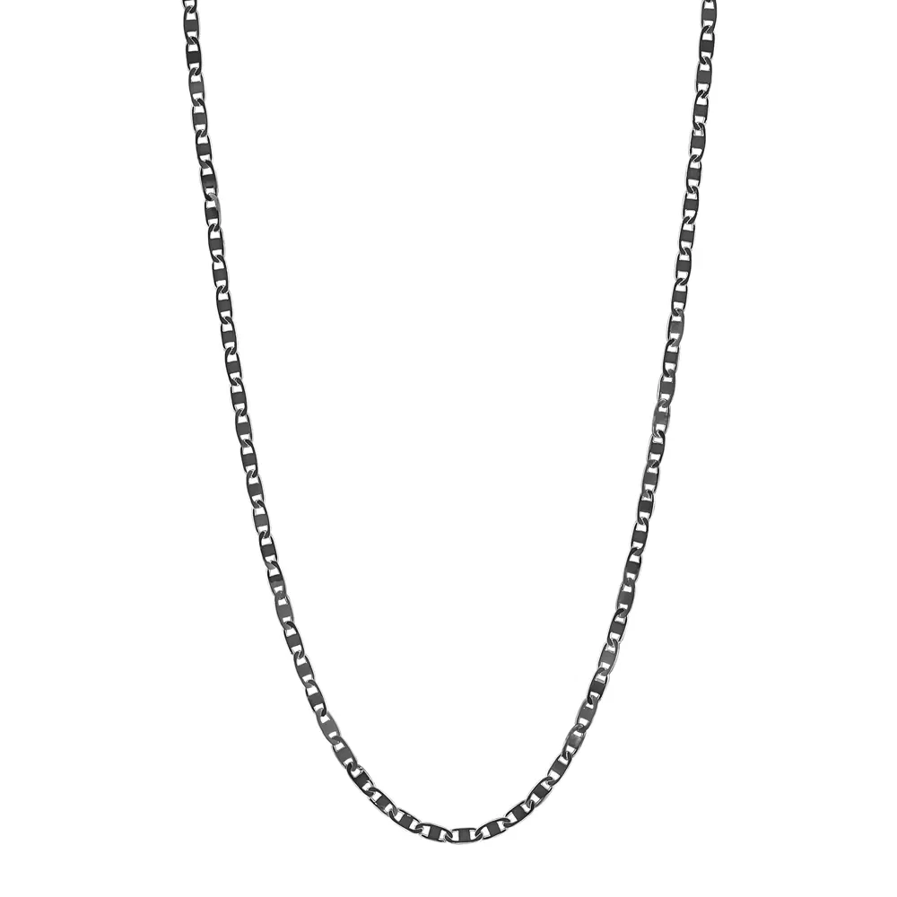 Corrente Piastrine em Prata 925 com Ródio Negro, 60cm — imagem 1
