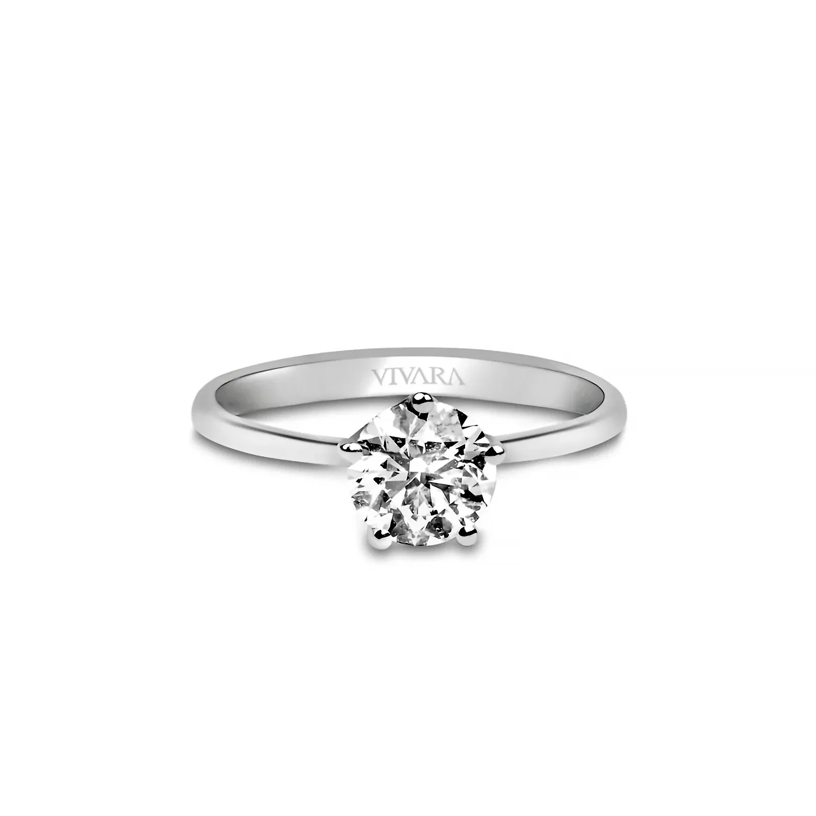 Anel Solitário Cielo em Ouro Branco 18k com 1ct de Diamante de Laboratório