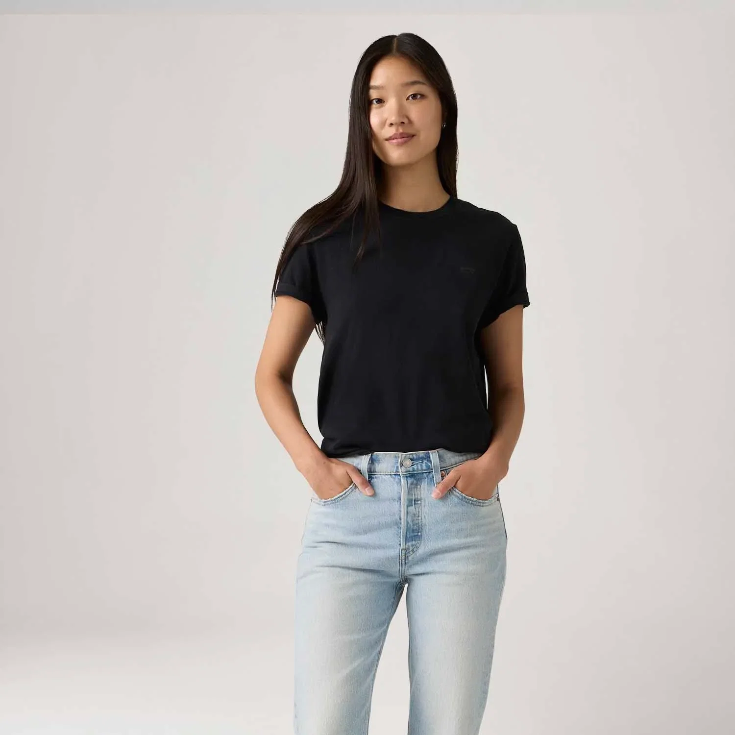 Camiseta Levi's® Favorite Cotton HM Preta Manga Curta — imagem 1