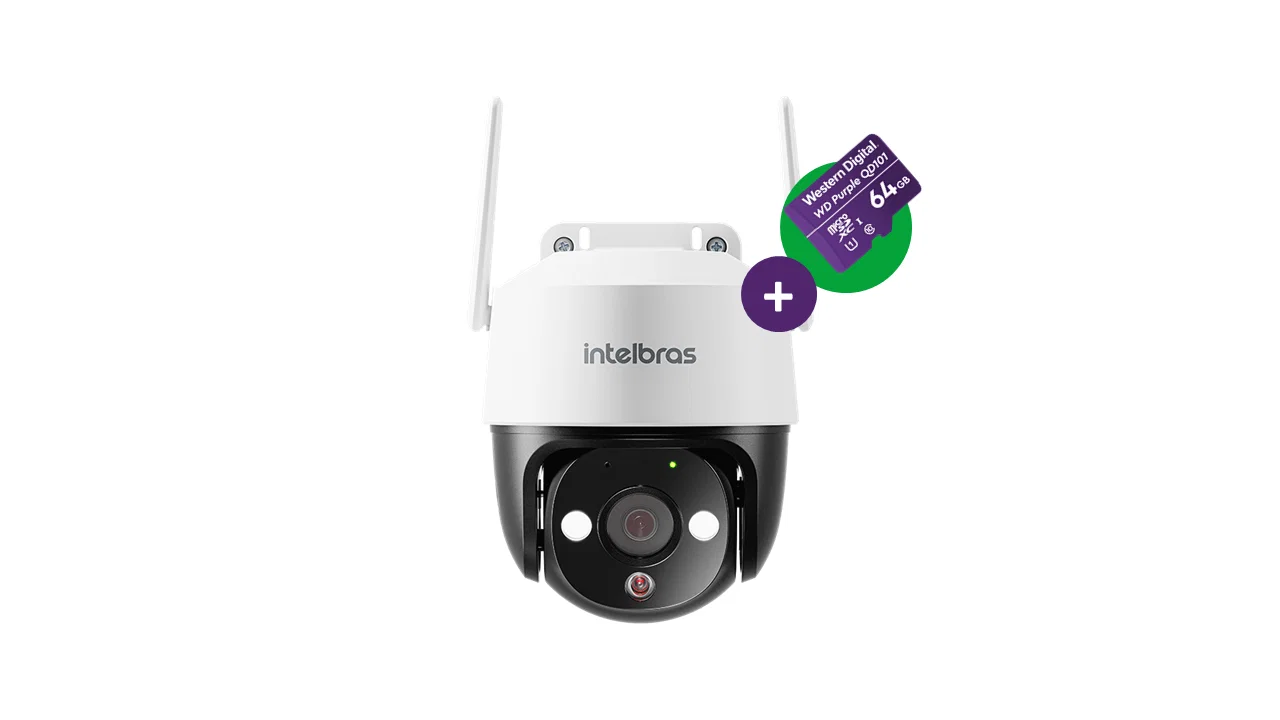 Câmera Inteligente IM7+3MP com MicroSD 64 GB Intelbras — imagem 1