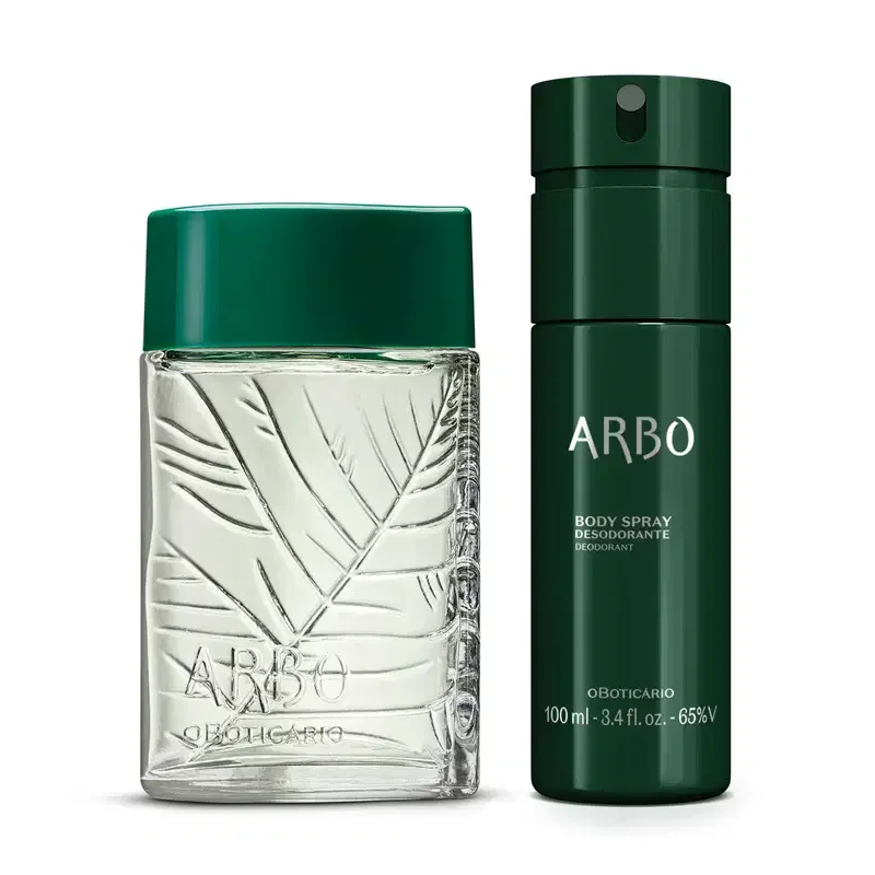 Combo Presente Arbo: Desodorante Colônia 100ml + Body Spray Desodorante 100ml