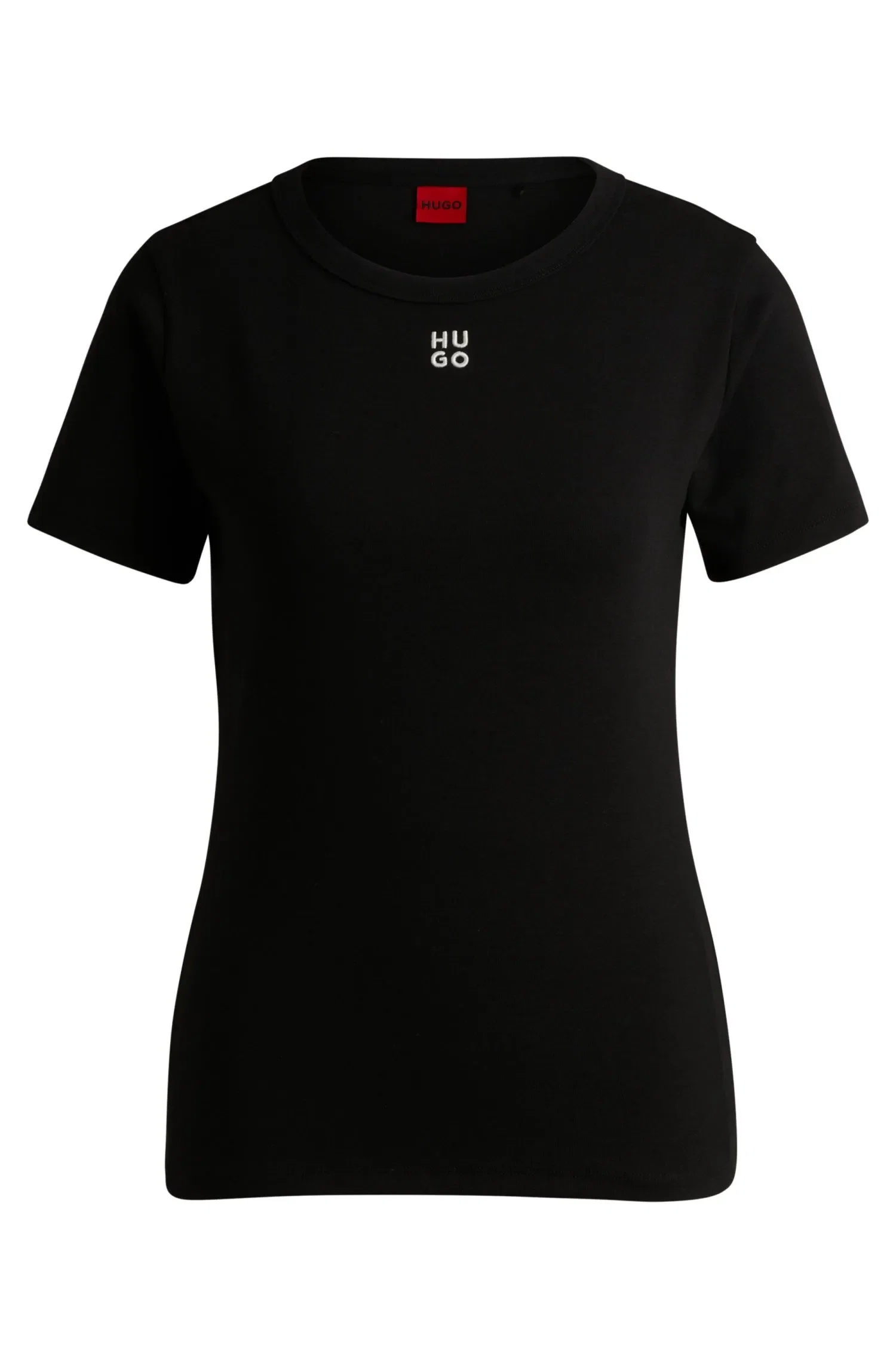 Camiseta De Algodão Com Bordado De Logo Sobreposto — imagem 1