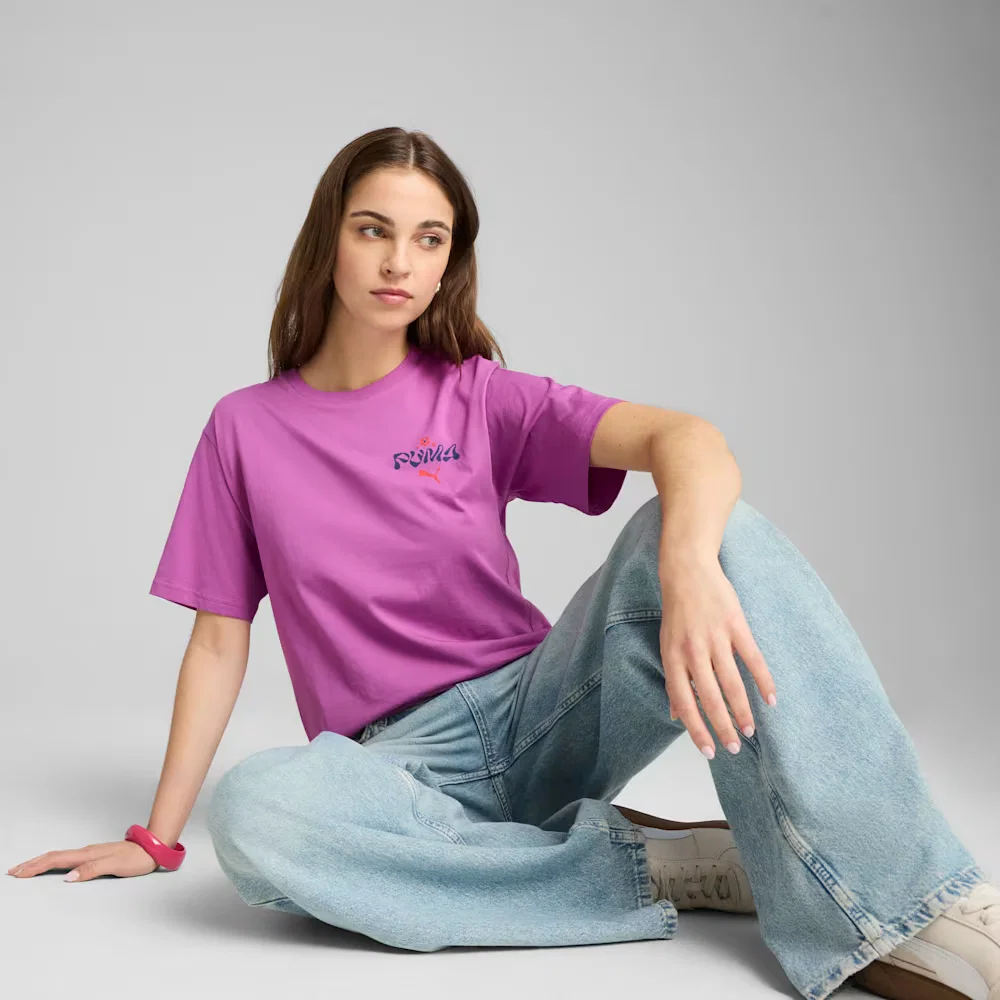 Camiseta ESS FLORAL PACK Relaxed Graphic Feminina — imagem 1