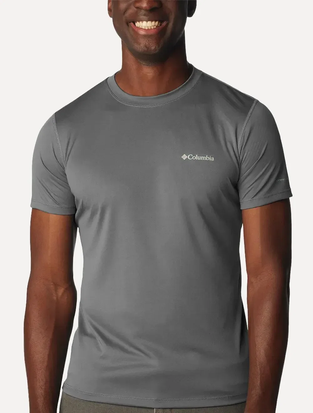 Camiseta Columbia Masculina Zero Rules Light SS Crew Cinza — imagem 1