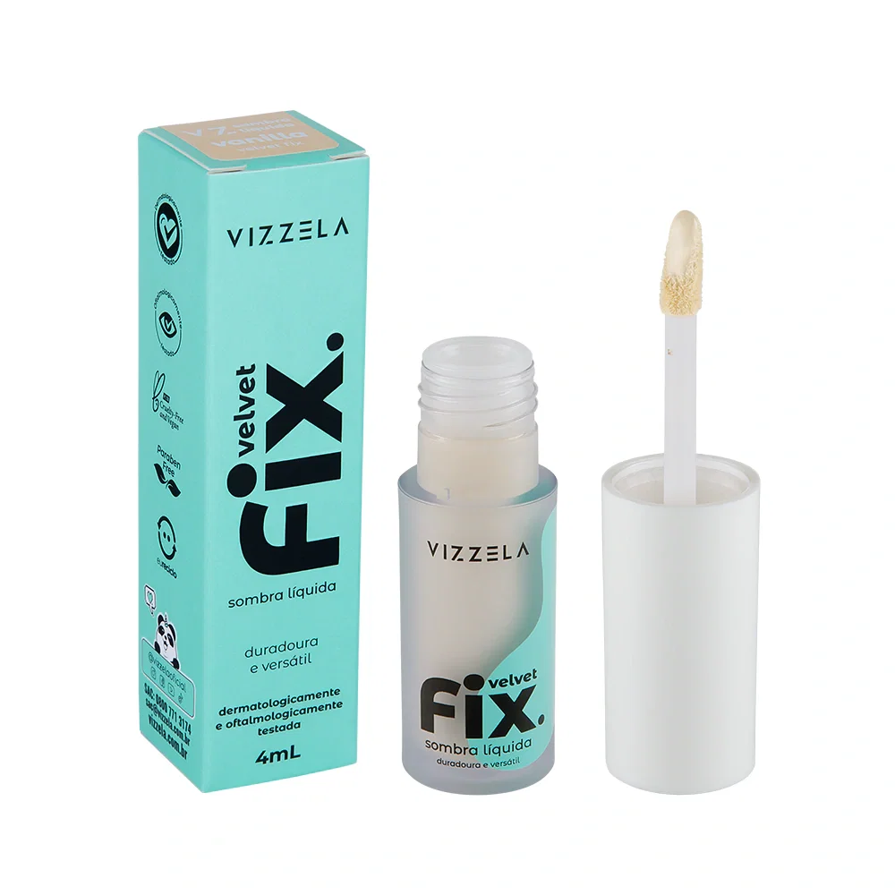 Sombra Líquida Vizzela Velvet Fix Vanilla 4ml