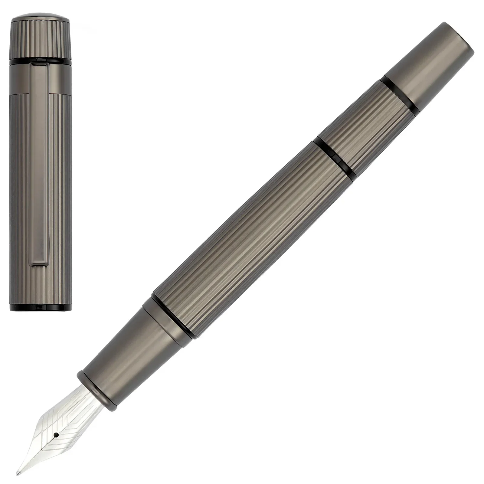 Caneta Hugo Boss Metal Cinza Escuro Hsf4852d — imagem 1