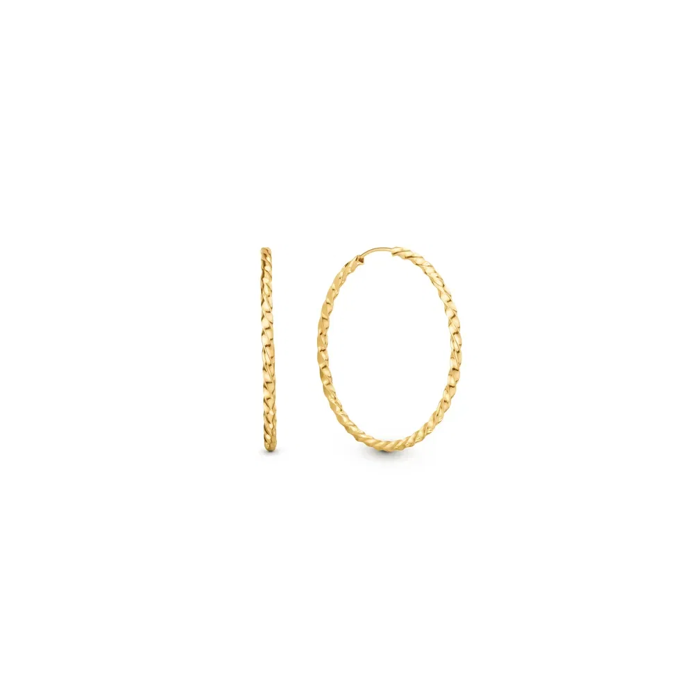 Argola Torcida em Ouro Amarelo 18k, 15mm — imagem 1