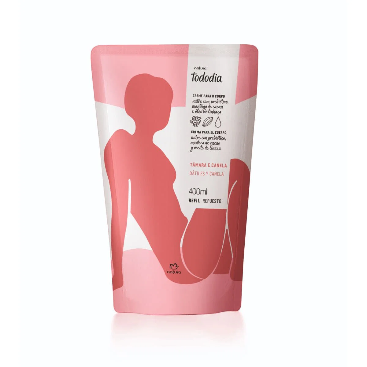 Refil Creme Desodorante Nutritivo para o Corpo Tododia Tâmara e Canela 400 ml