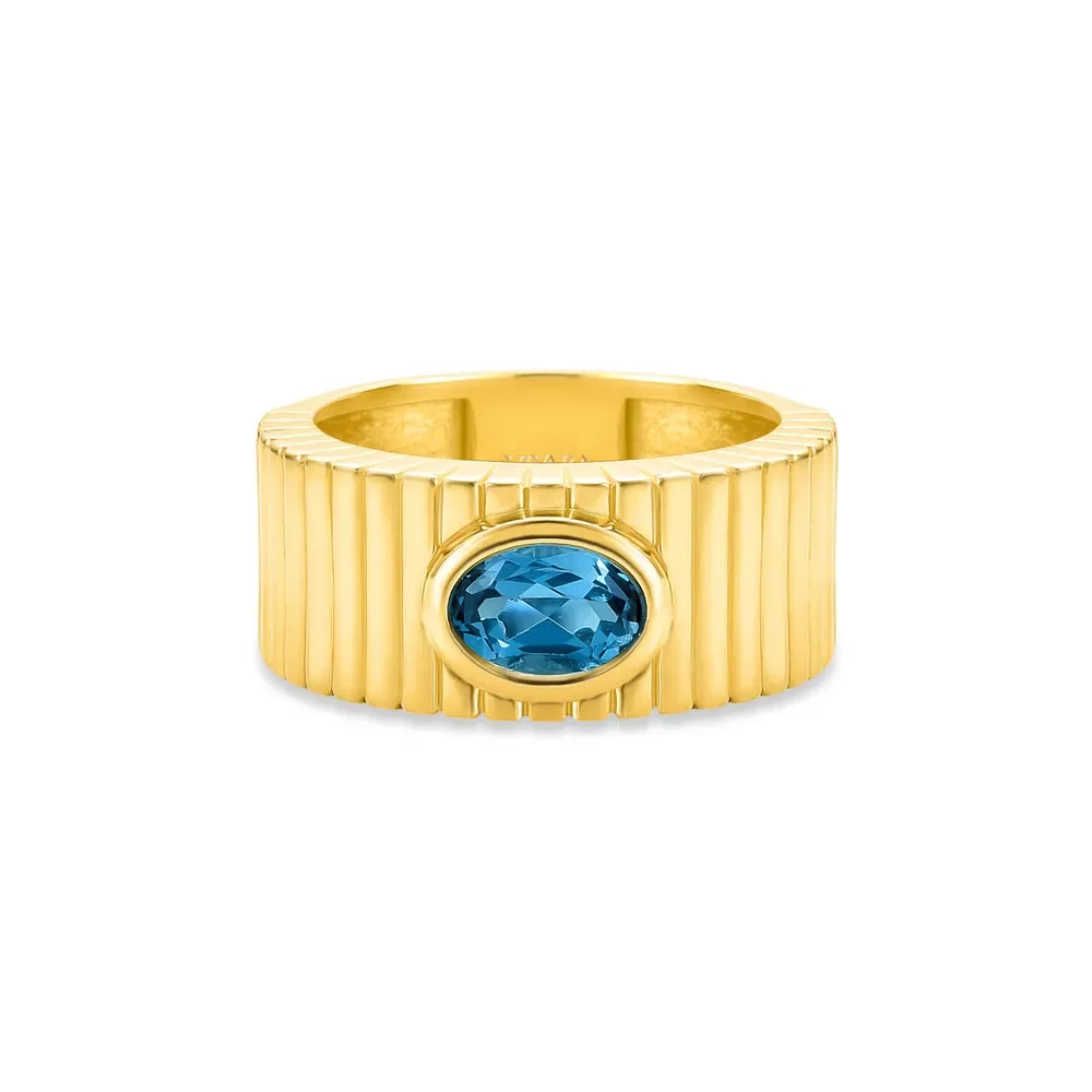 Anel Gomos Color em Ouro Amarelo 18k com Topázio London — imagem 1