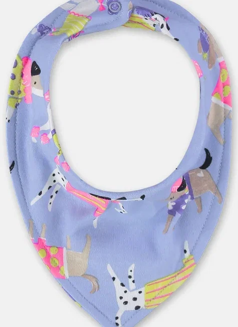 Babador em Suedine para Bebê Menina (Azul) Up Baby