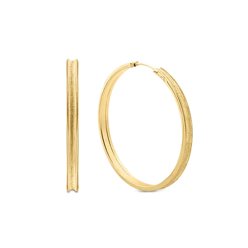 Argola Talhadas em Ouro Amarelo 18k, 33,5mm — imagem 1