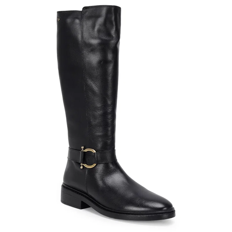 Bota Montaria Couro Com Metal