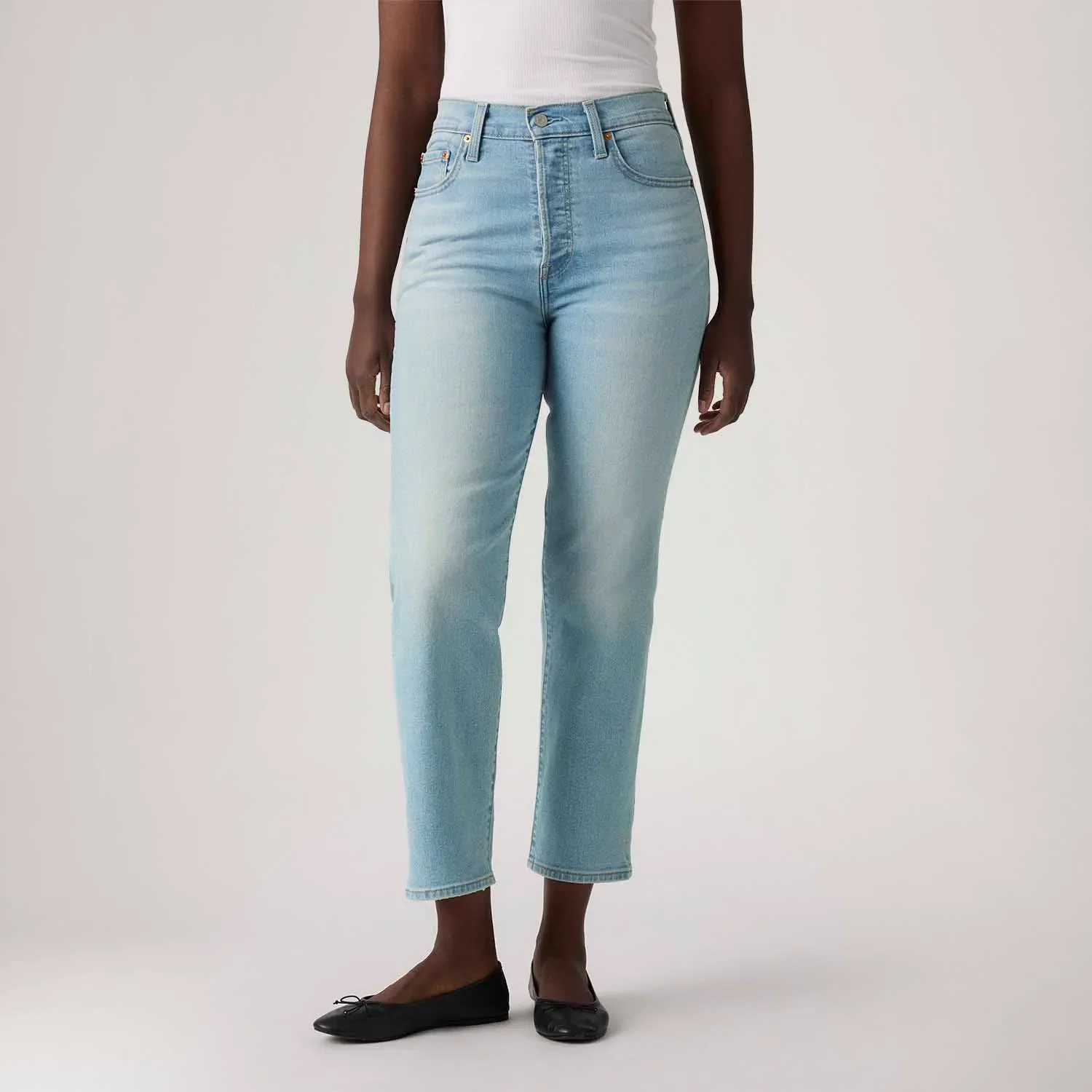 Calça Jeans Levi's® Ribcage Straight Ankle Lavagem Clara — imagem 1