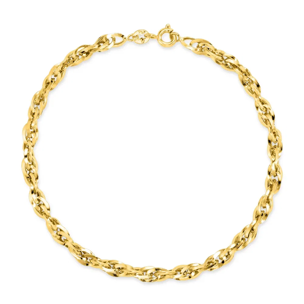 Pulseira Trançada Ouro Amarelo 18k — imagem 1