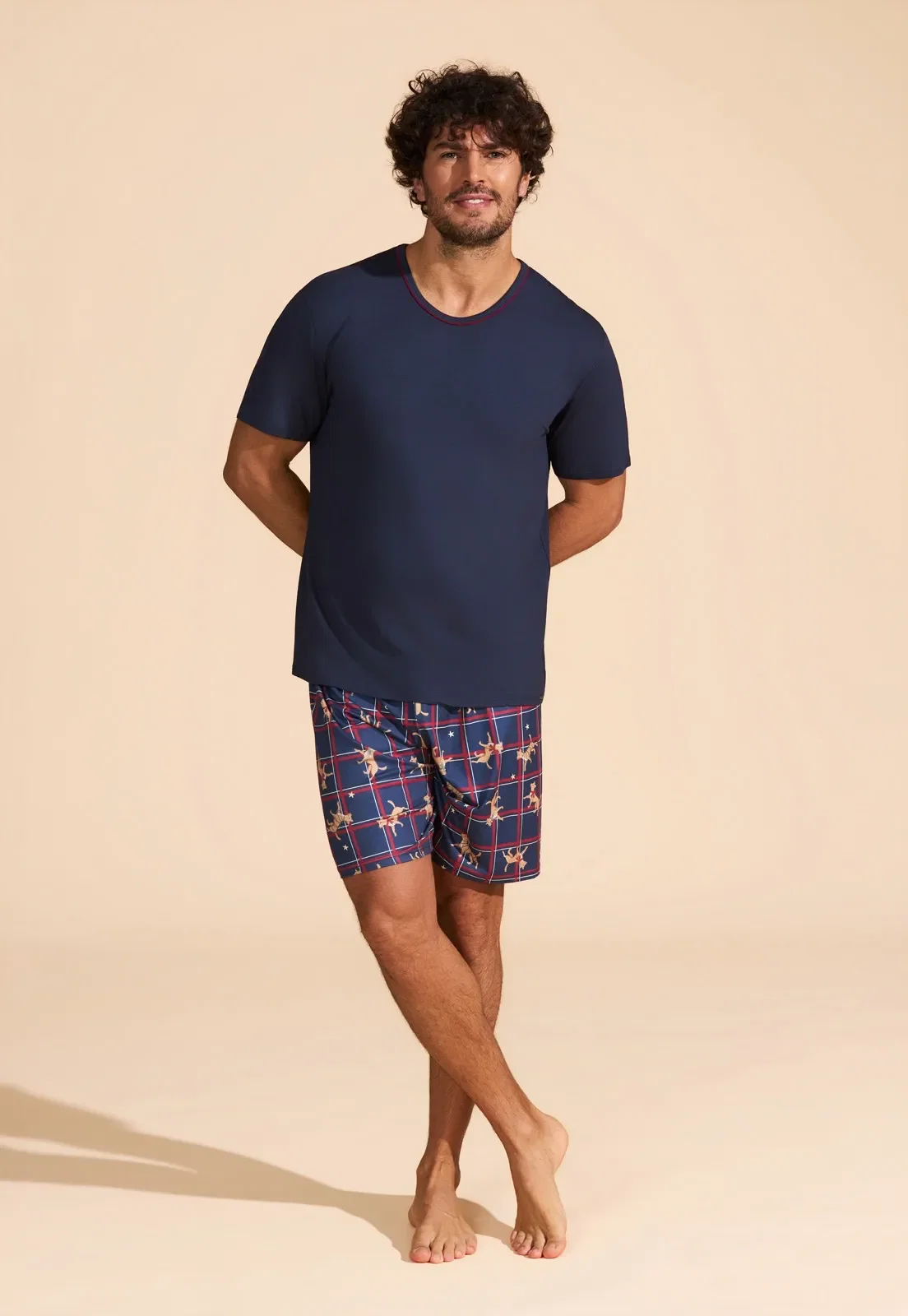 Pijama de Viscose Liso e Digital Recco
