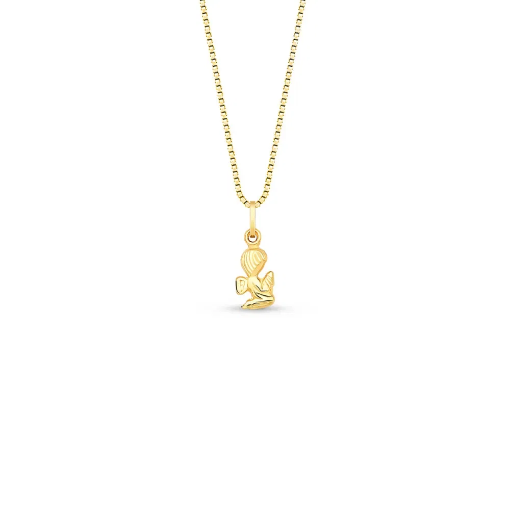 Pingente Icones Anjo da Guarda em Ouro Amarelo 18k, 8mm