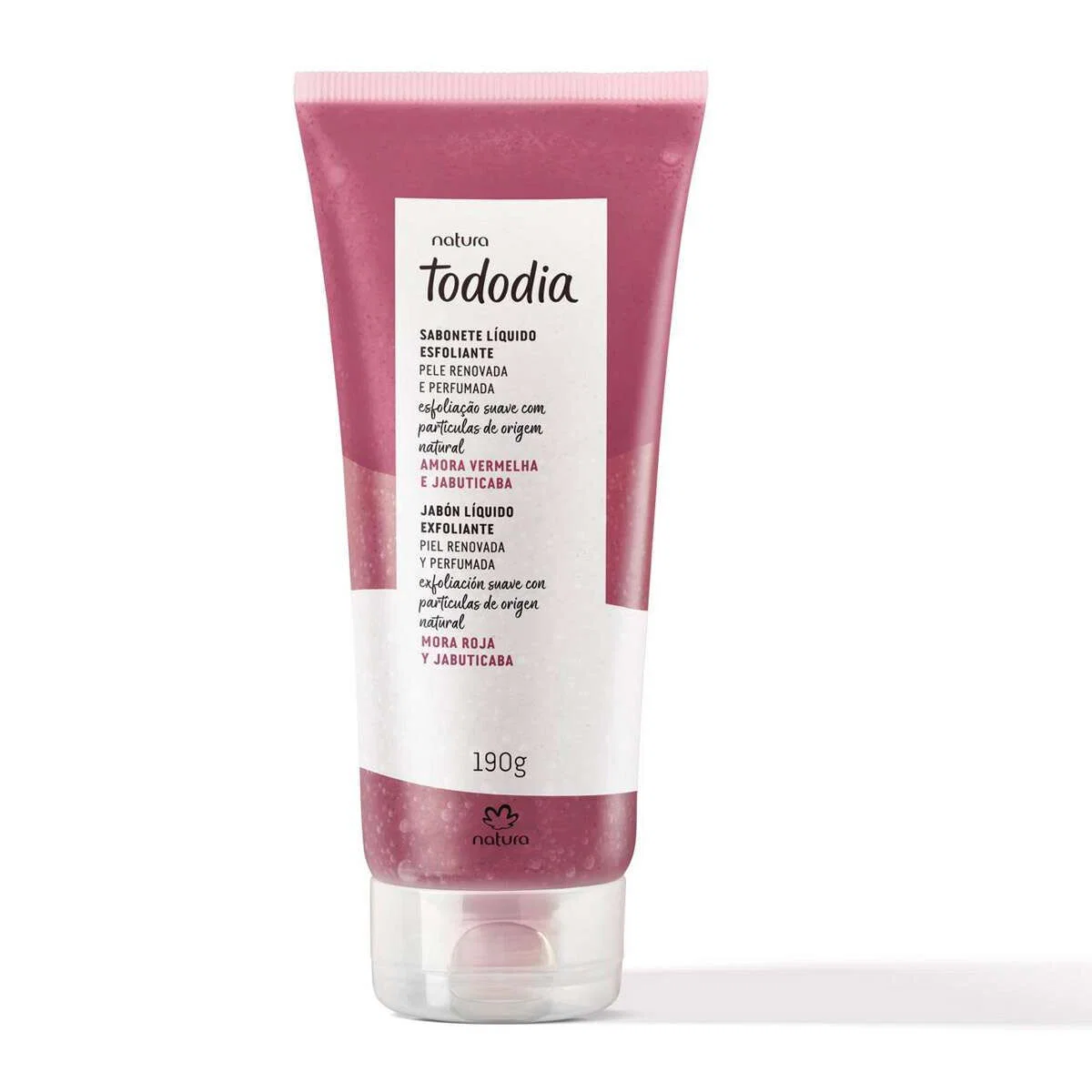Tododia Sabonete Liquido Esfoliante Amora Vermelha e Jabuticaba 190 g