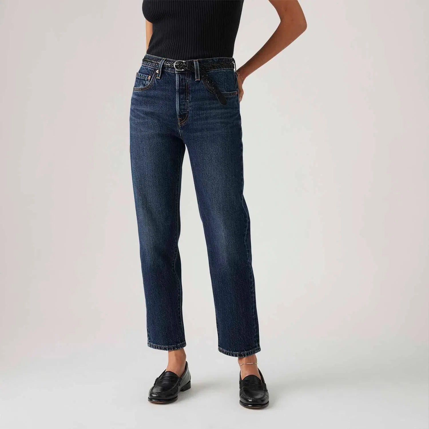 Calça Jeans Levi's® 501® Crop Lavagem Escura