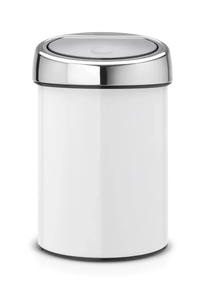 Lixeira Touch Bin 3 Litros em Aço Brabantia Branca
