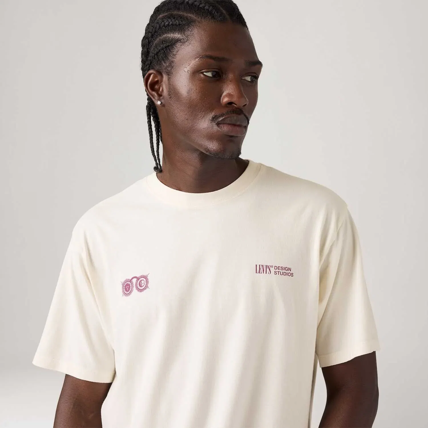 Camiseta Levi's® Graphic Vintage Off White Manga Curta — imagem 1