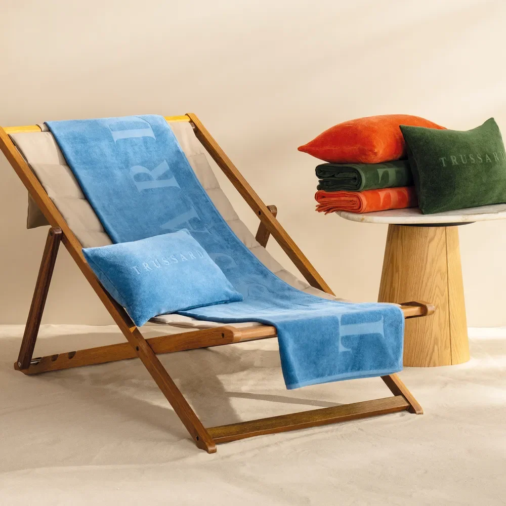Almofada de Praia 100% Algodão Levanto Azzurro Capri