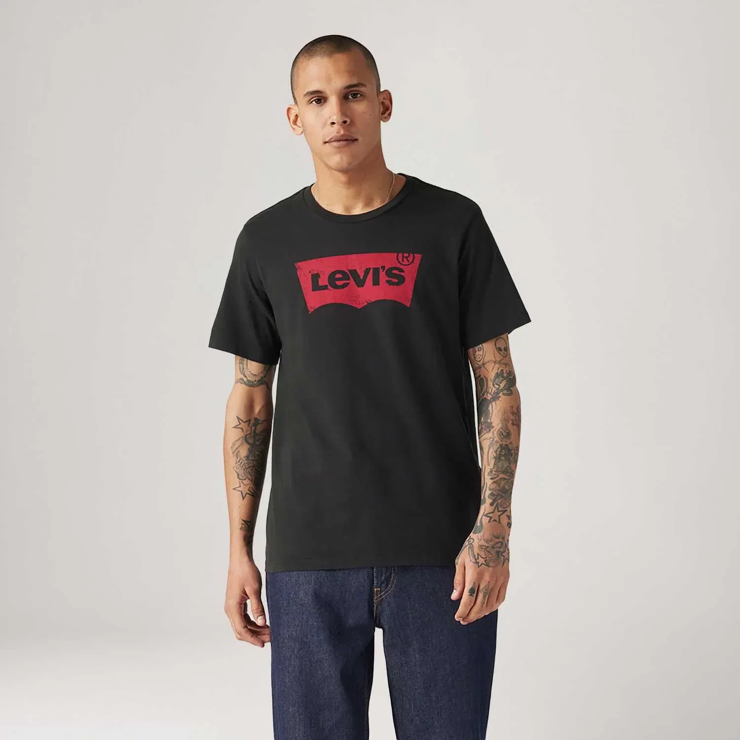 Camiseta Levi's® Graphic Set-In Neck Preta Manga Curta — imagem 1