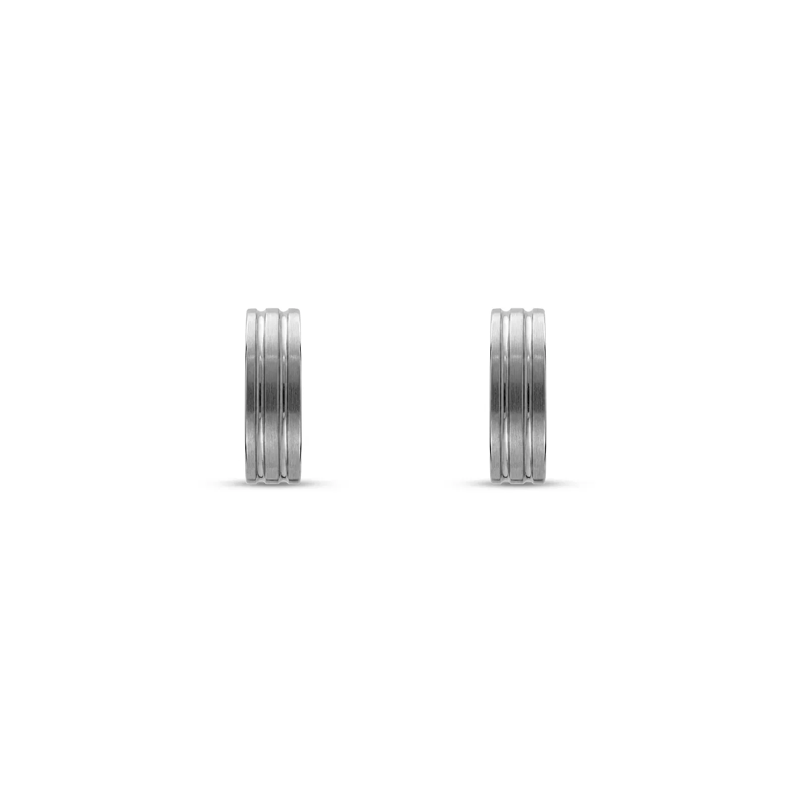 Argola Life Masculina Textura Aço, 13mm