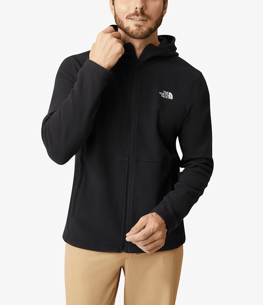 Fleece Masculino Glacier Full Zip Com Capuz TNF Black