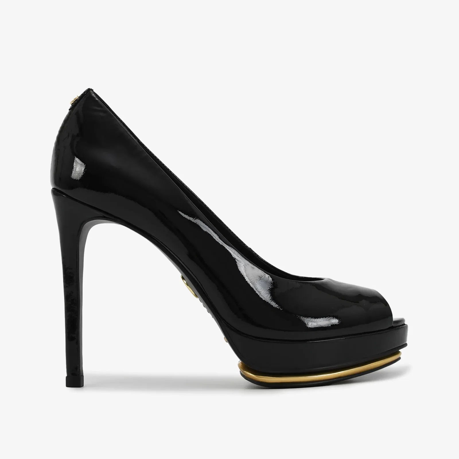 Peep Toe 3022 Preto Couro Verniz — imagem 1