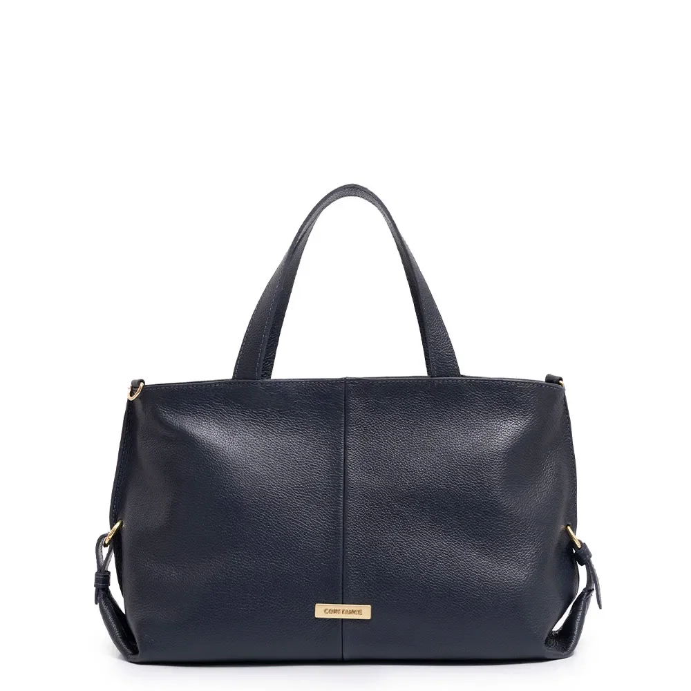 Bolsa Tote Couro Argola Azul — imagem 1