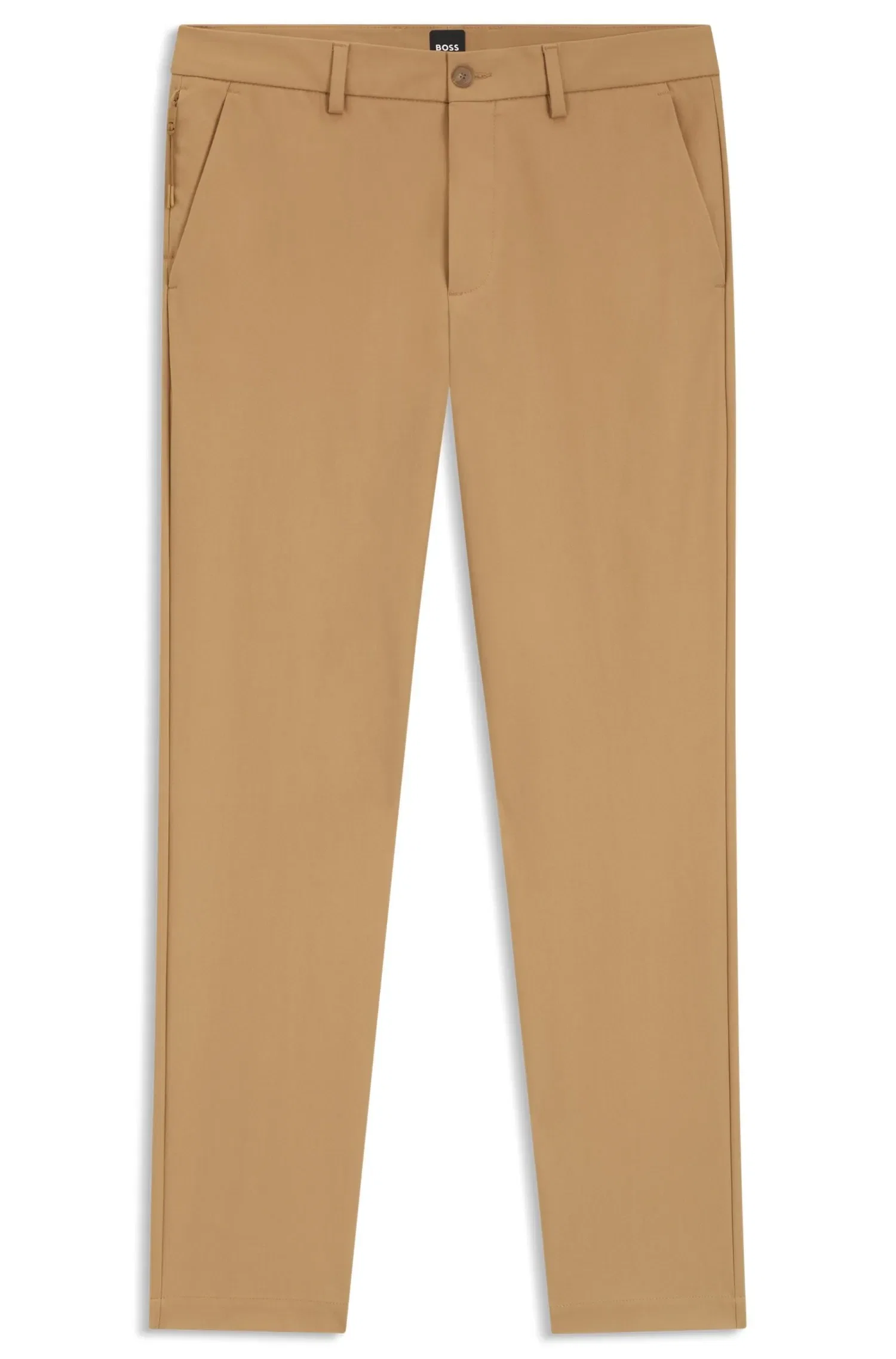Calça Slim Fit Em Mistura De Algodão