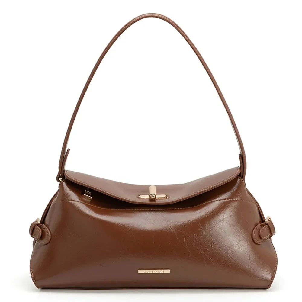 Bolsa de Ombro Fivelas Caramelo