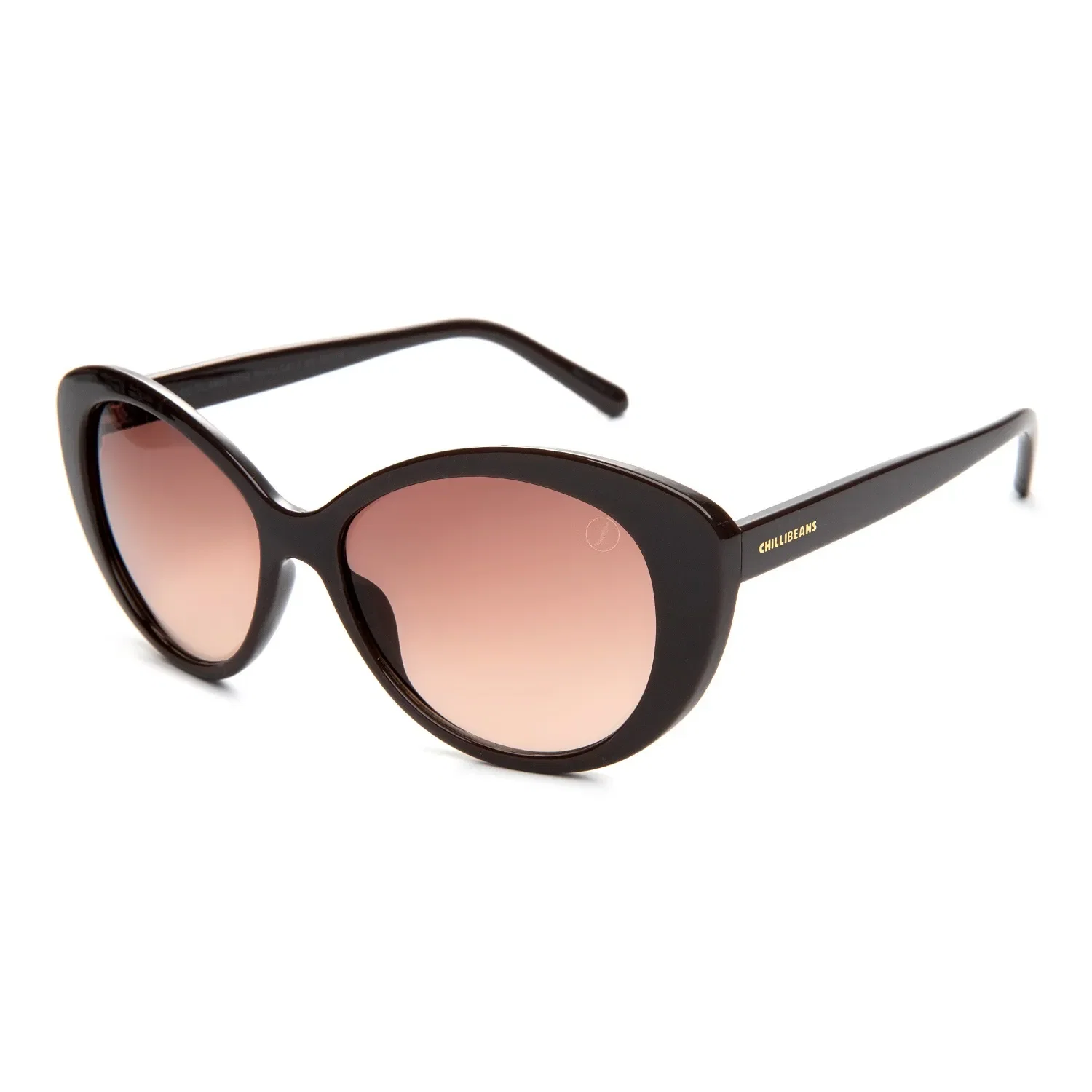 Óculos de Sol Feminino Chilli Beans Redondo Degradê Marrom — imagem 1