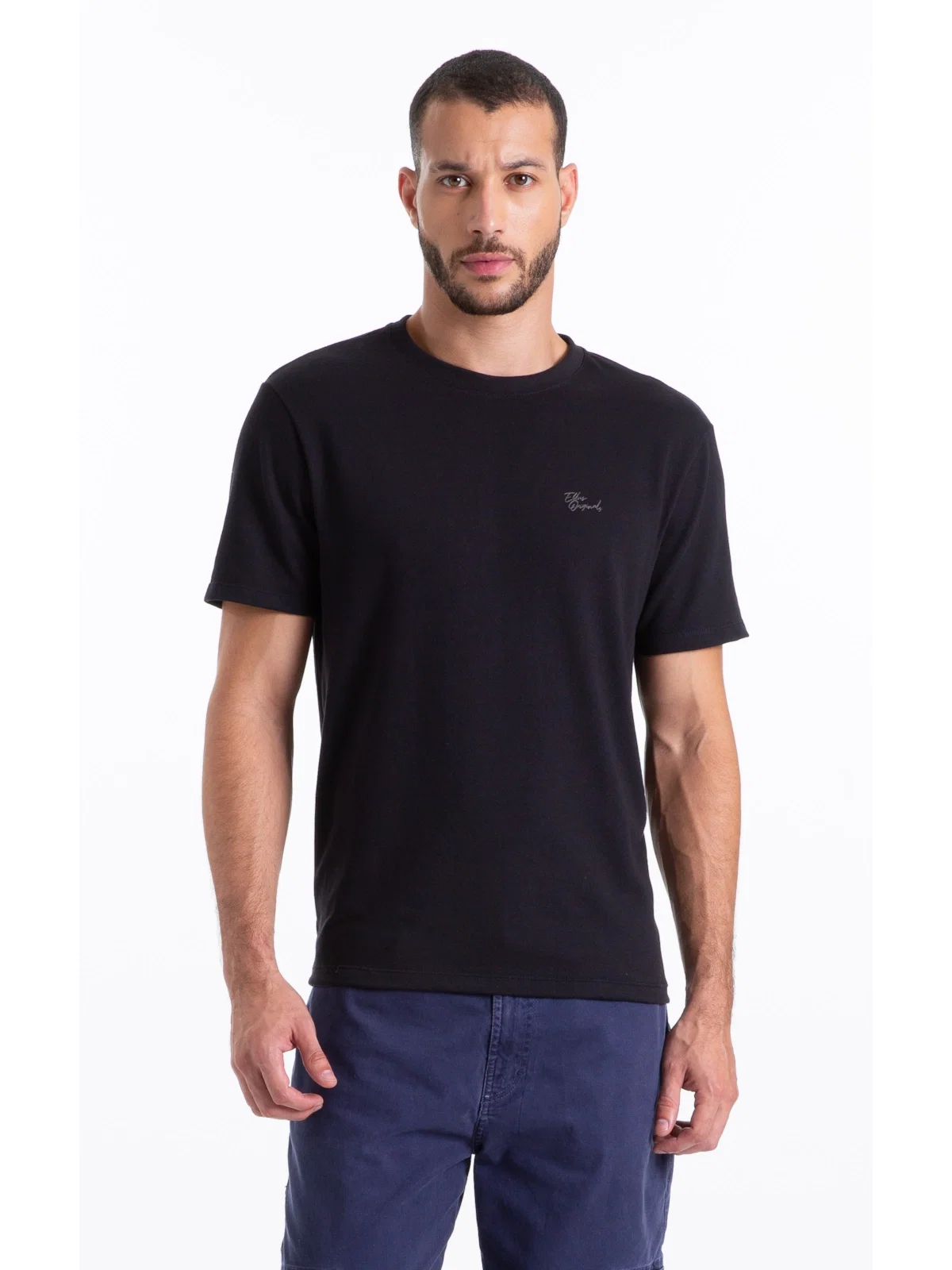 T-Shirt Cotton Fine Ellus Tag Preto — imagem 1