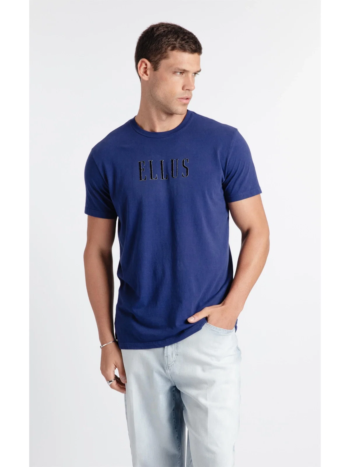 T-Shirt Cotton Fine Ellus Purple Blue — imagem 1