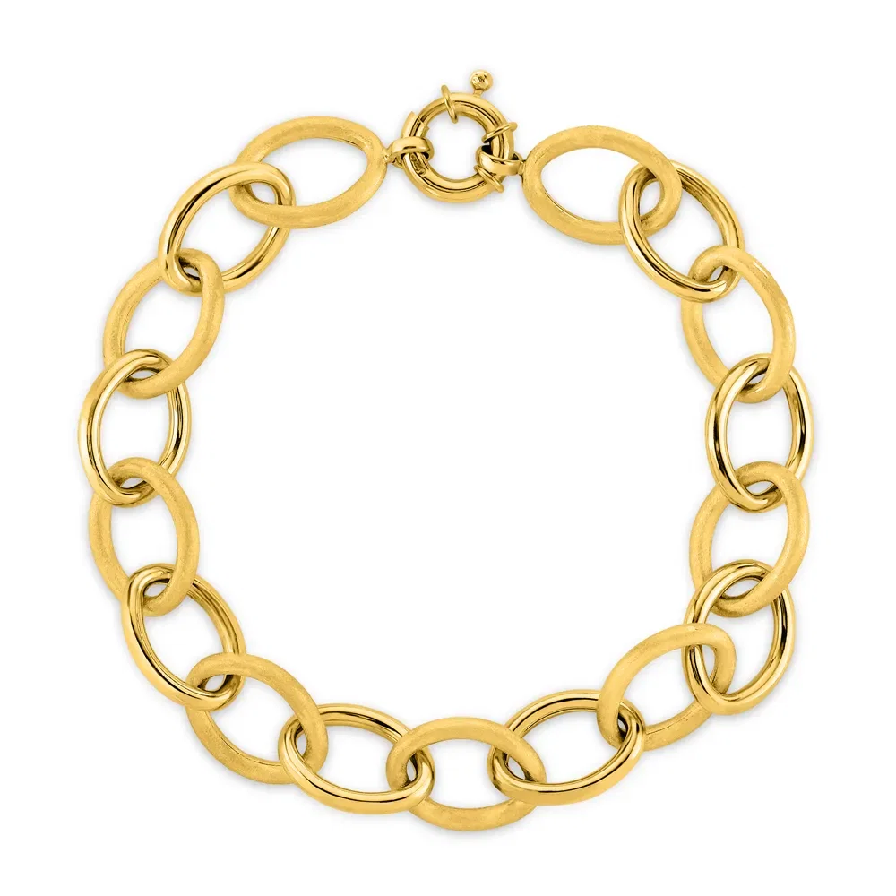 Pulseira Oval em Ouro Amarelo 18k — imagem 1