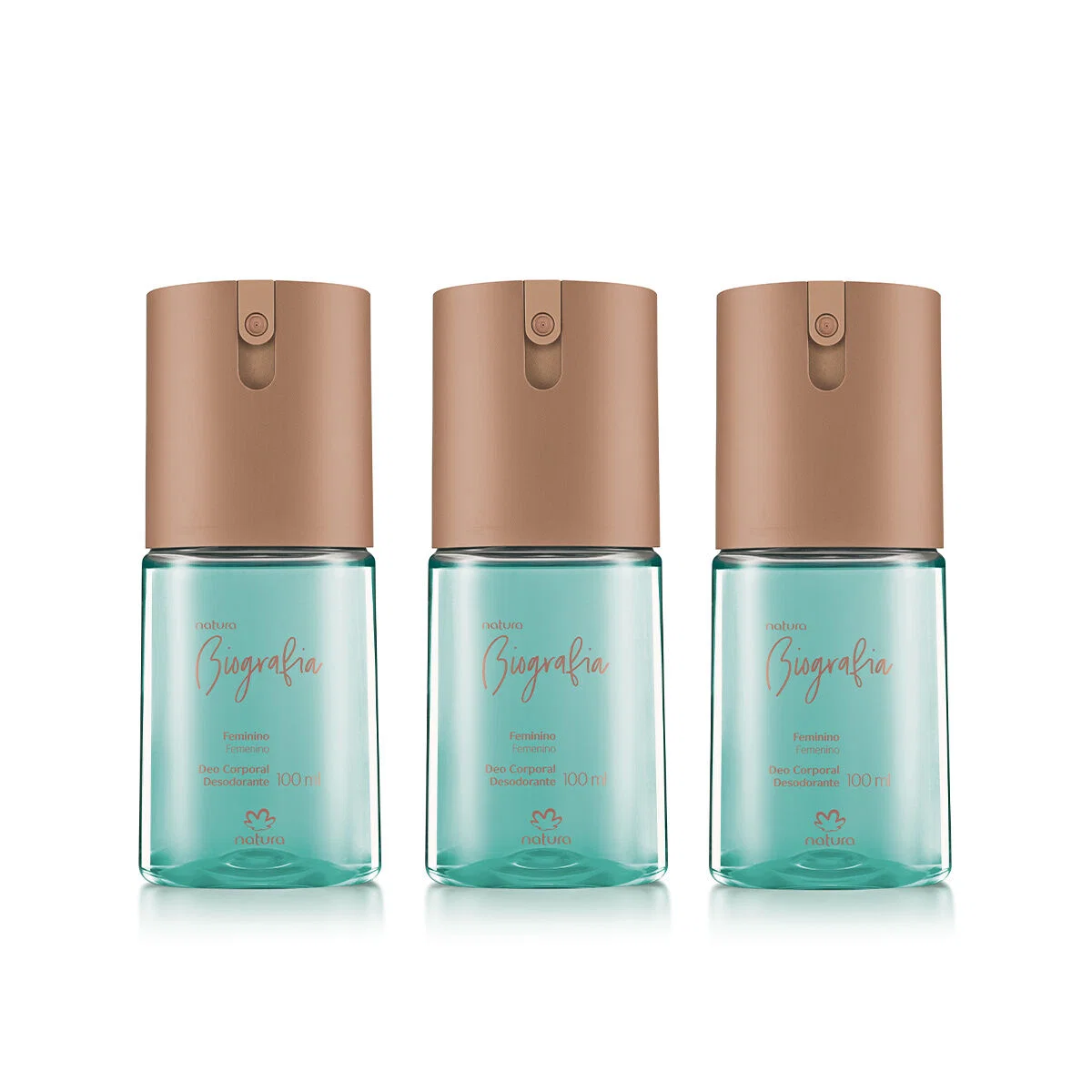 Kit Desodorante Corporal Feminino Natura Biografia 3 produtos de 100 ml